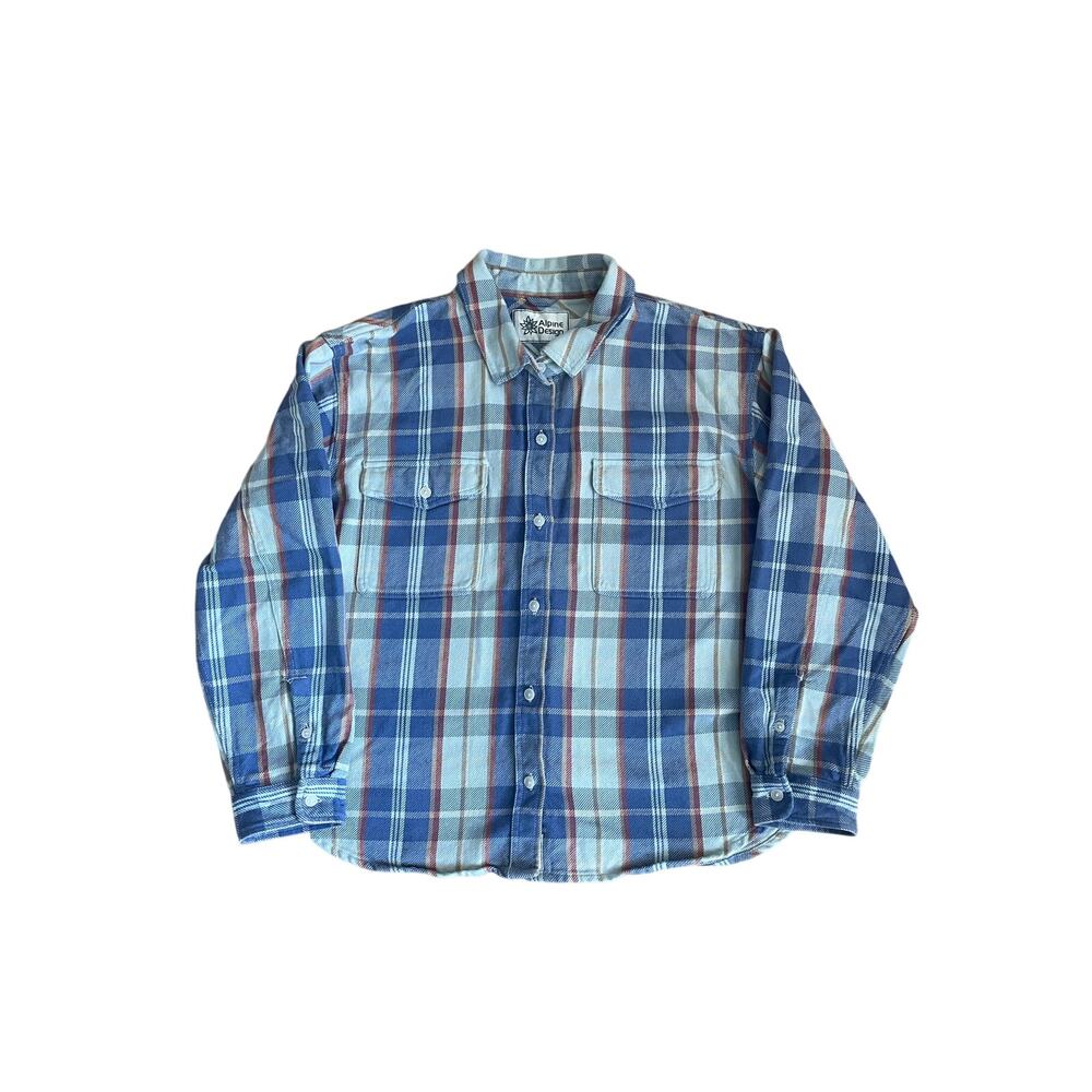 Alpine Design Thicker Flannel Button Down Womens XL #0313